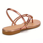Gentle Exquisite Daily Street Flip Flop Flat Sandals