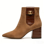 Simple Chunky Heel Women's Low Boots