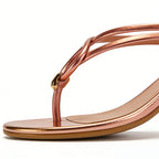Gentle Exquisite Daily Street Flip Flop Flat Sandals