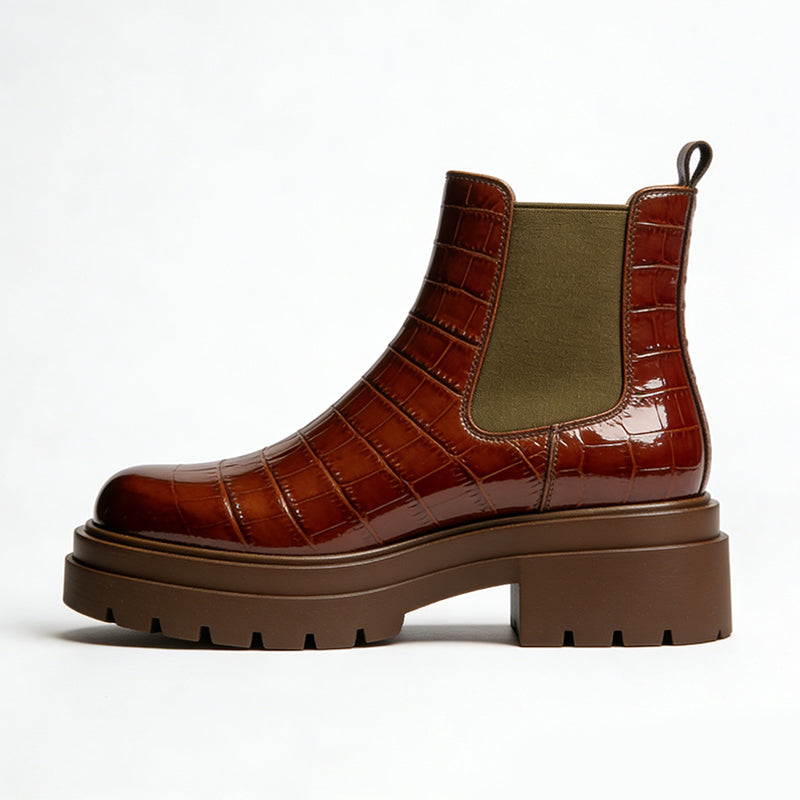 Exquisite Glossy Women's Ankle Boots