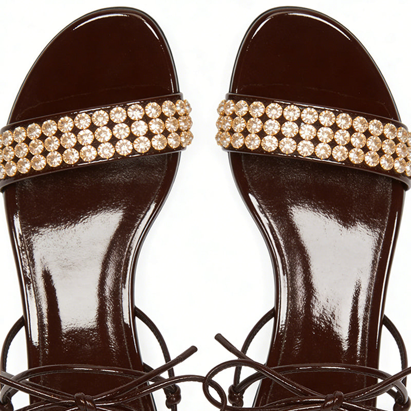 Luxury Exquisite Temperament Boosting Square Toe Flat Sandals