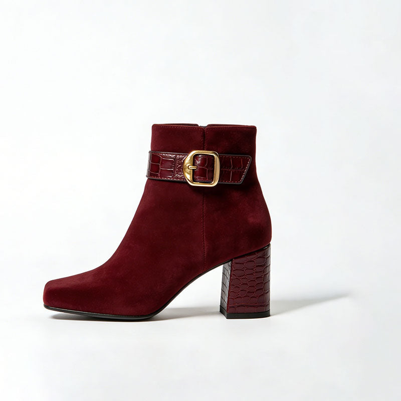 Fashionable Buckle Women's Low Boots Low-Top Boots