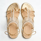 Luxury Gorgeous Banquet Date Flip Flop Flat Sandals