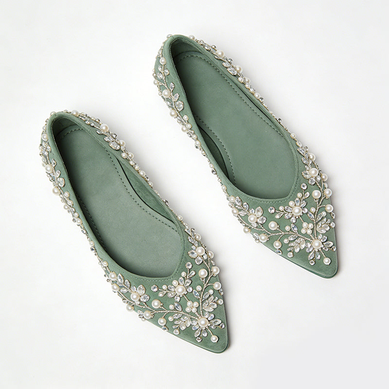 Luxury Gorgeous Banquet Date Pointed Toe Ballet Flats