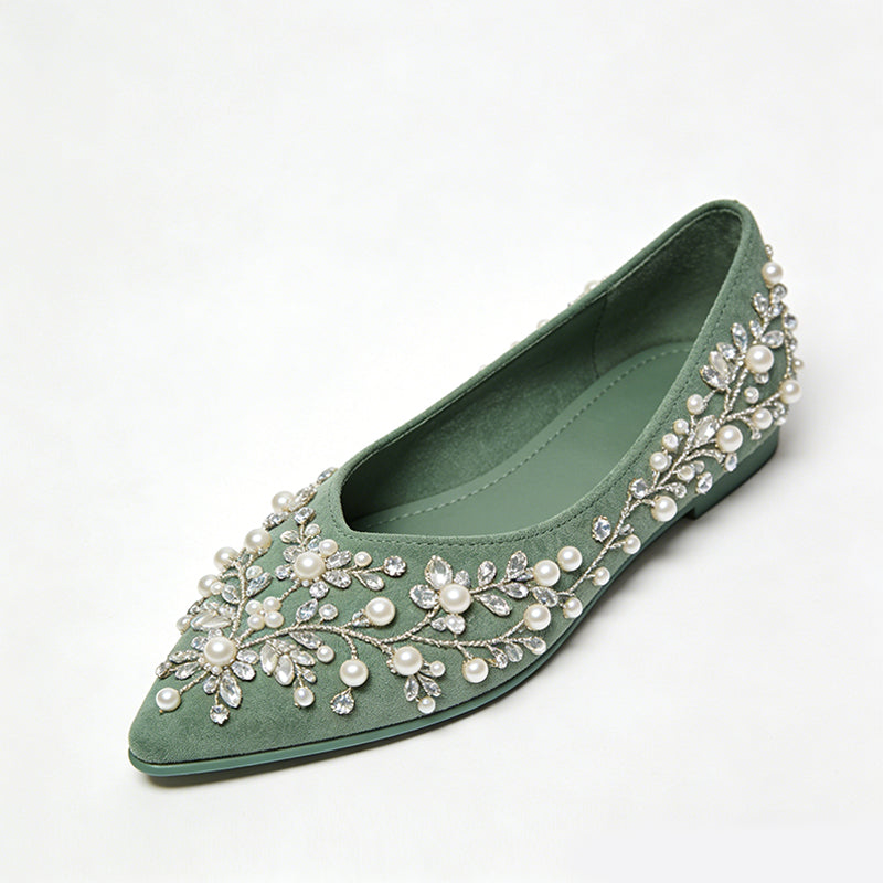 Luxury Gorgeous Banquet Date Pointed Toe Ballet Flats