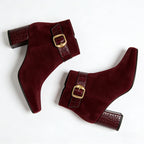 Fashionable Buckle Women's Low Boots Low-Top Boots