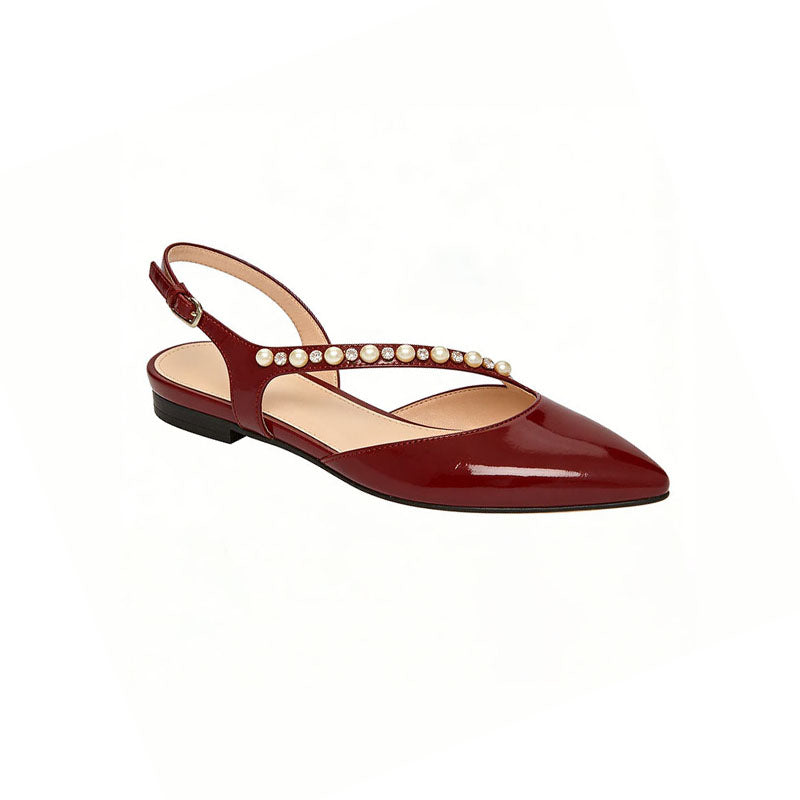 Retro Slingback Flats Luxury Elegant Style