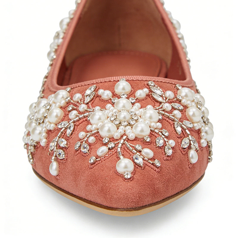 Gentle Romantic Commuter Eye Catching Pointed Toe Ballet Flats