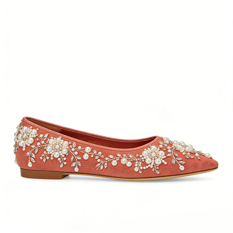 Gentle Romantic Commuter Eye Catching Pointed Toe Ballet Flats