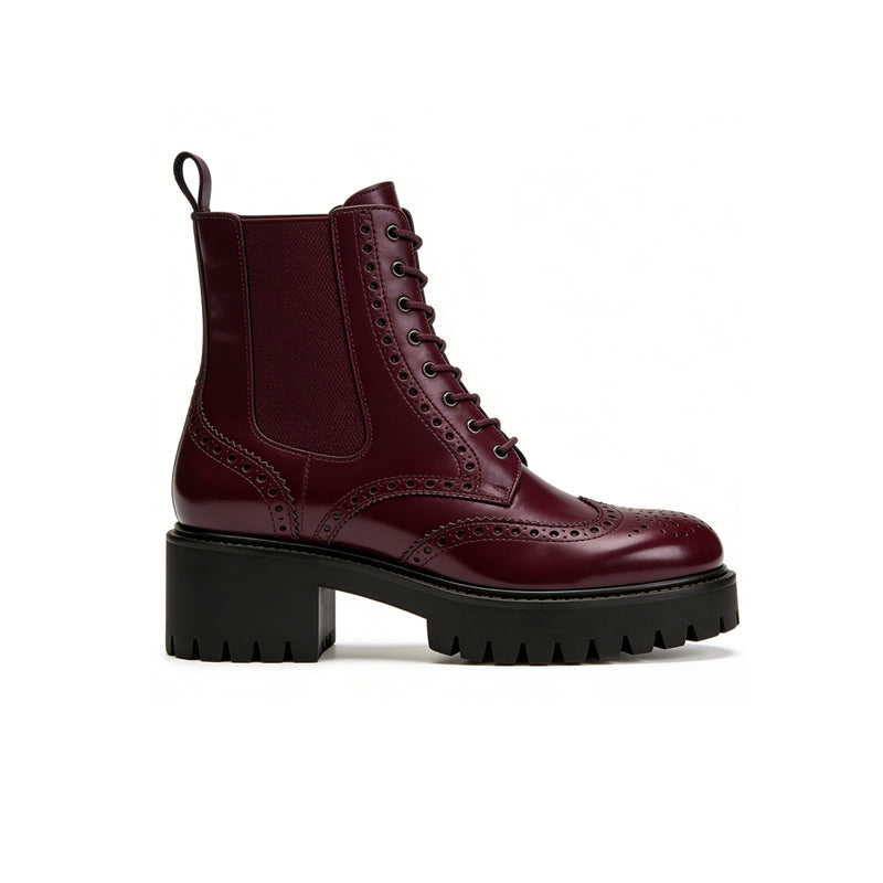Retro Classic Platform Lace Up Women's Ankle Boots