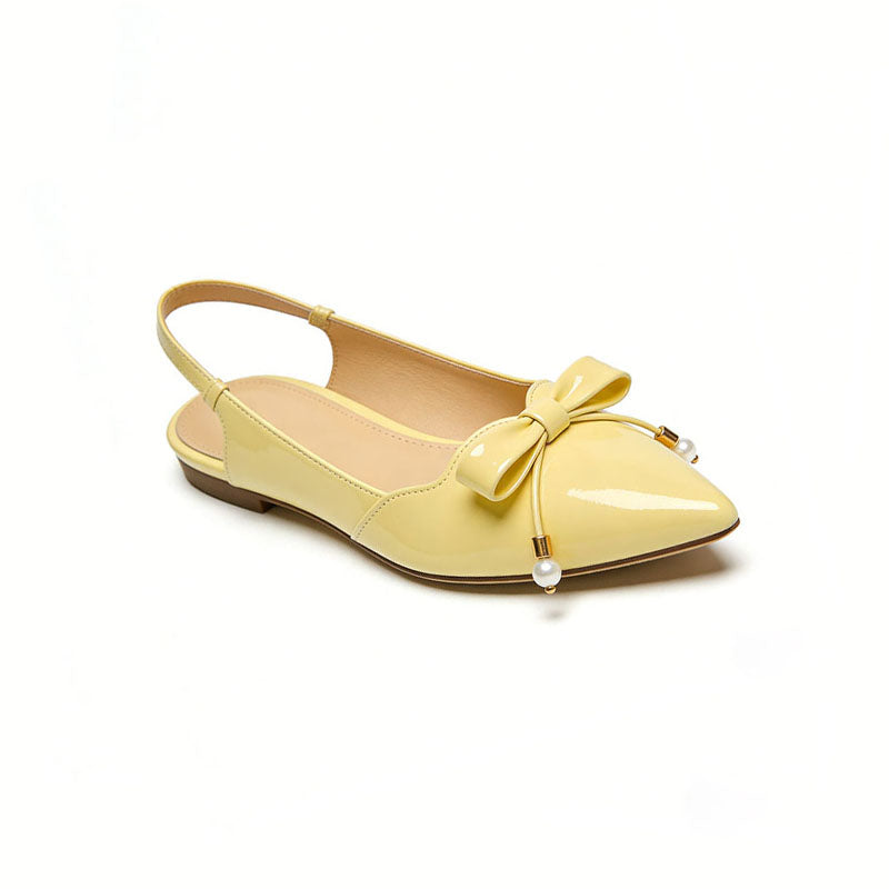 Sweet Bow Decor Slingback Flats Gentle Contours