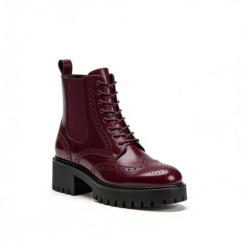 Retro Classic Platform Lace Up Women's Ankle Boots