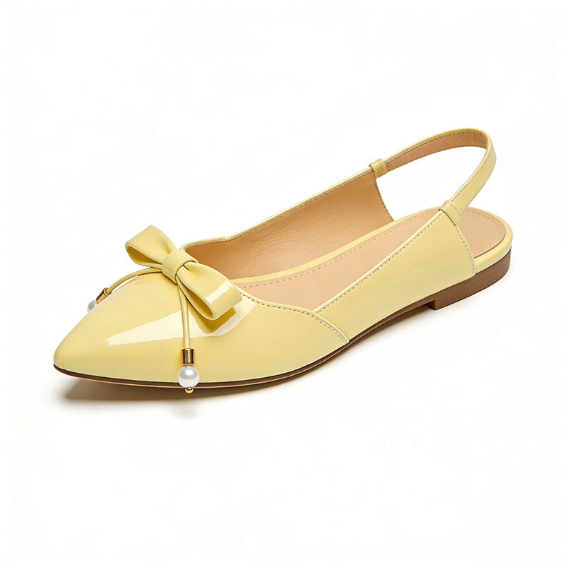 Sweet Bow Decor Slingback Flats Gentle Contours