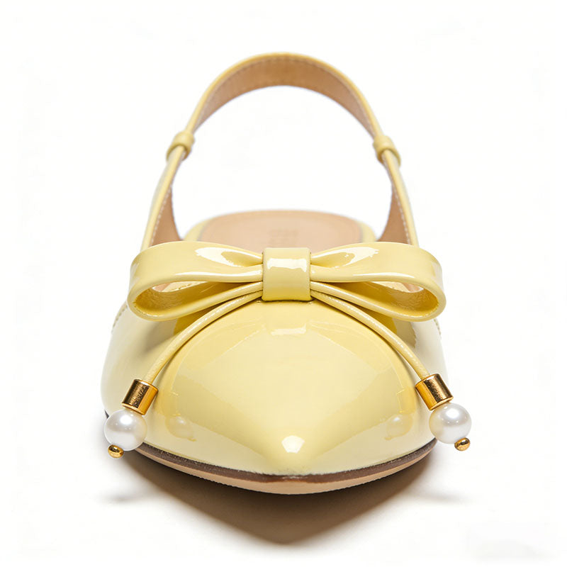 Sweet Bow Decor Slingback Flats Gentle Contours