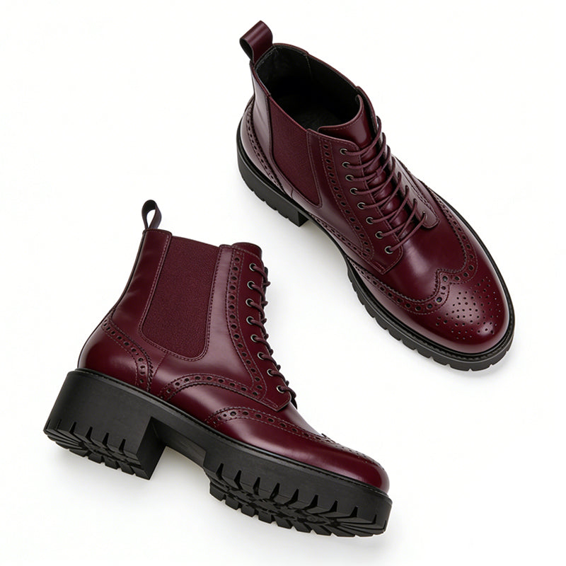 Retro Classic Platform Lace Up Women's Ankle Boots