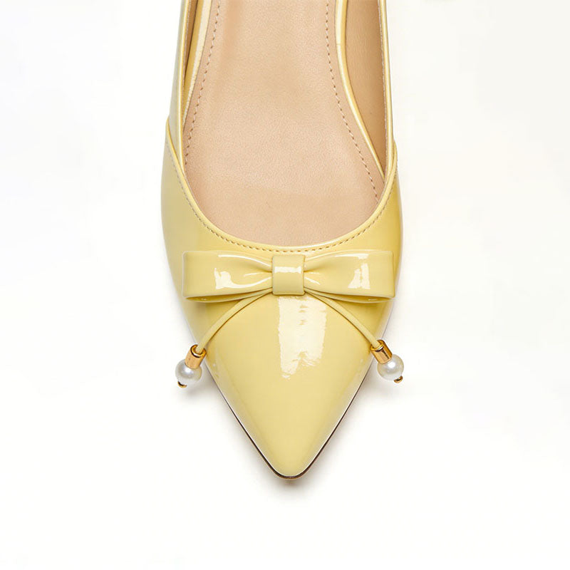 Sweet Bow Decor Slingback Flats Gentle Contours