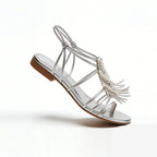 Women's Luxury Romantic Banquet Street Flip Flop Flat Sandals