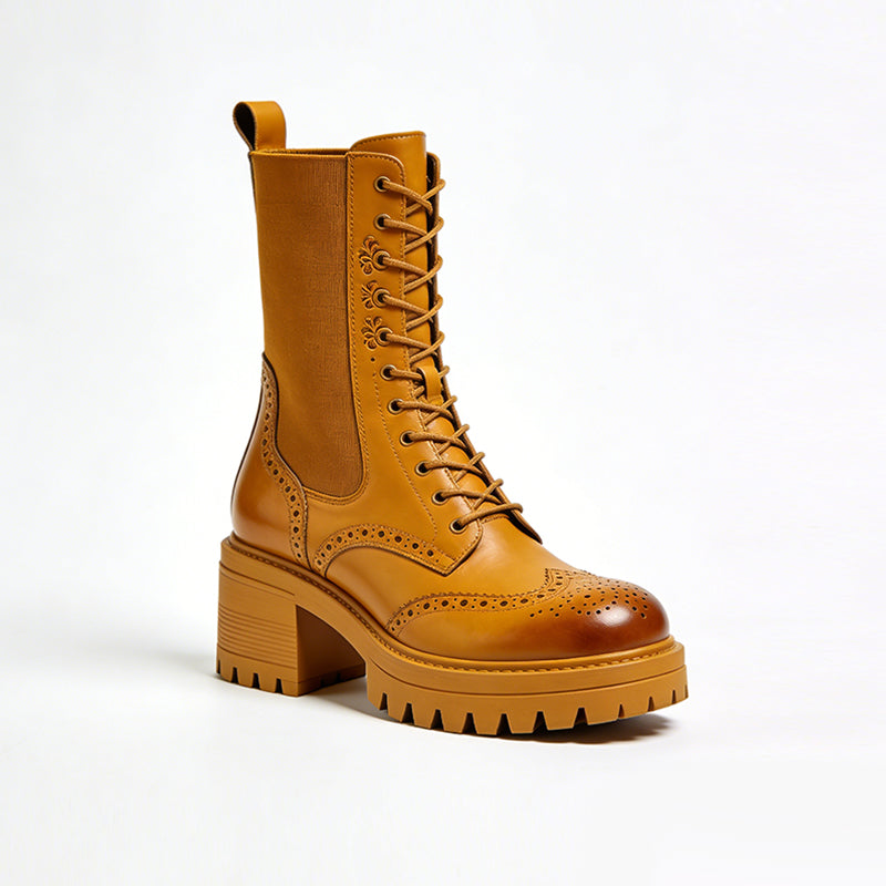 Unique Color Blocked Women's Ankle Boots