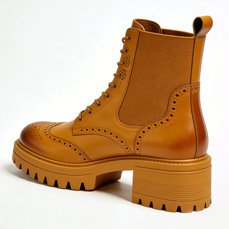 Unique Color Blocked Women's Ankle Boots