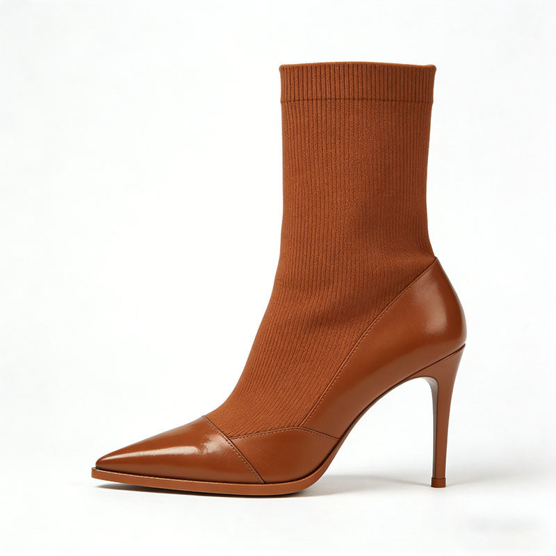 Elegant Stiletto Heeled Women's Low Boots