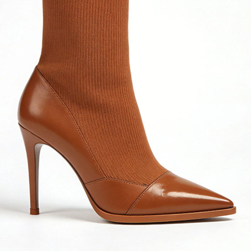 Elegant Stiletto Heeled Women's Low Boots