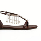 Retro Elegant Daily Street Flip Flop Flat Sandals