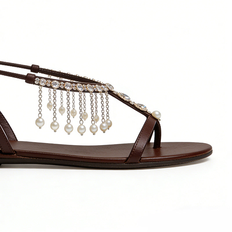 Retro Elegant Daily Street Flip Flop Flat Sandals