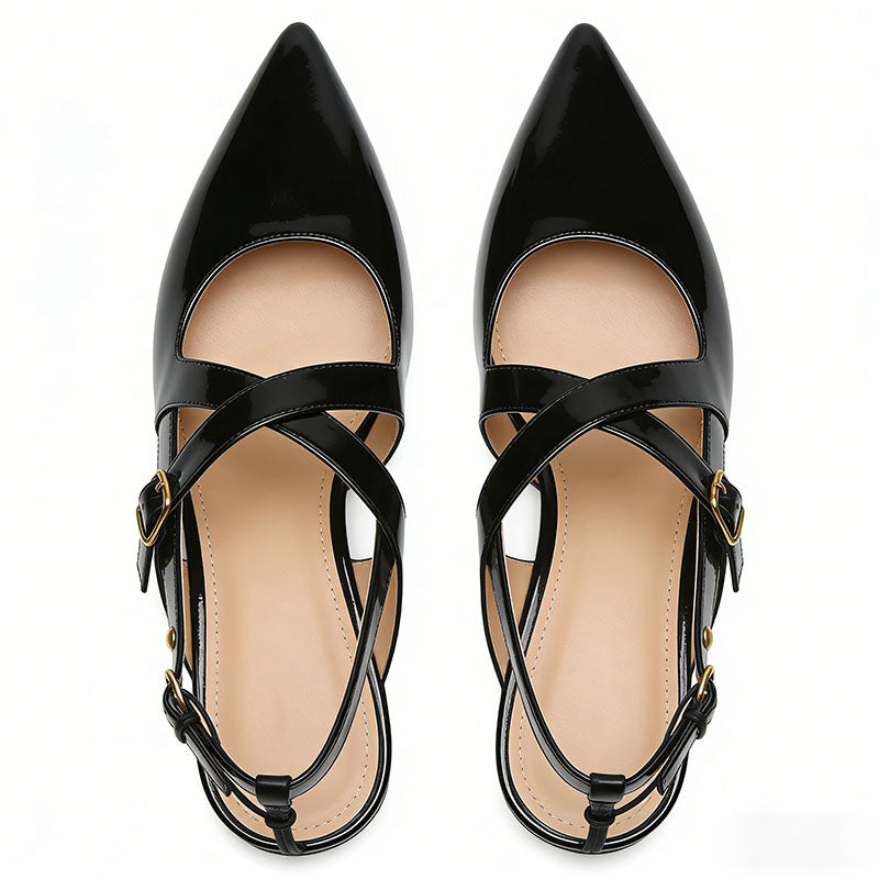 Fashion Slingback Flats Sleek Silhouette Essential Item