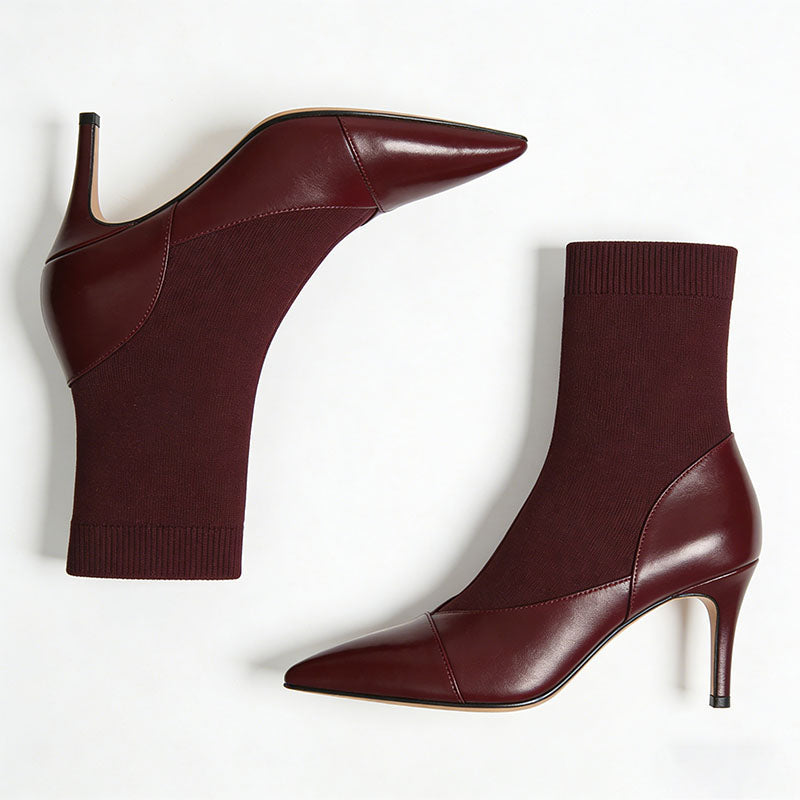 Fashionable Simple Stiletto Heeled Women's Low Boots