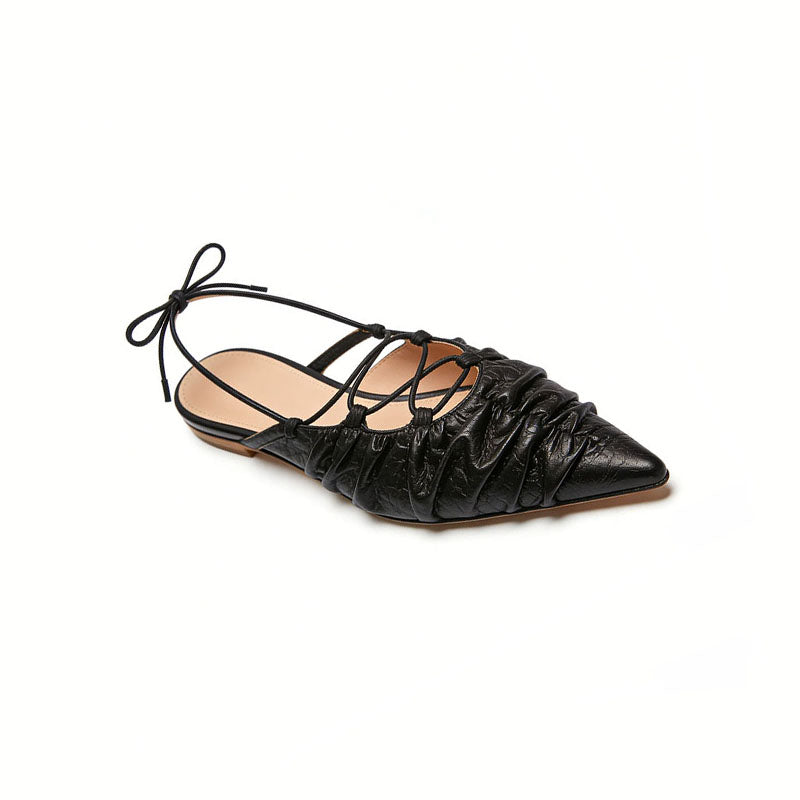 Strappy Decor Slingback Flats Unique Stylish Design