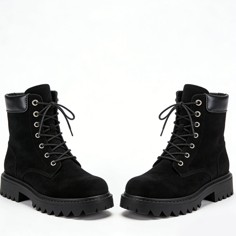Comfortable And Simple Lace Up Women's Ankle Boots