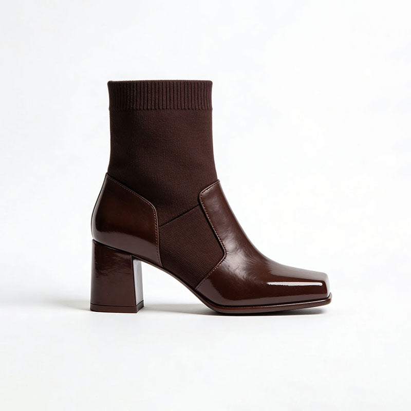 Simple Chunky Heeled Women's Low Boots