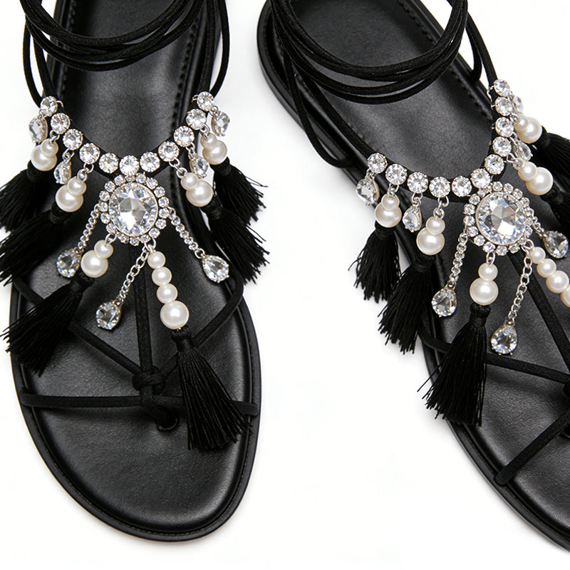 Unique Eye Catching Banquet Street Flip Flop Flat Sandals