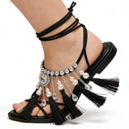 Unique Eye Catching Banquet Street Flip Flop Flat Sandals