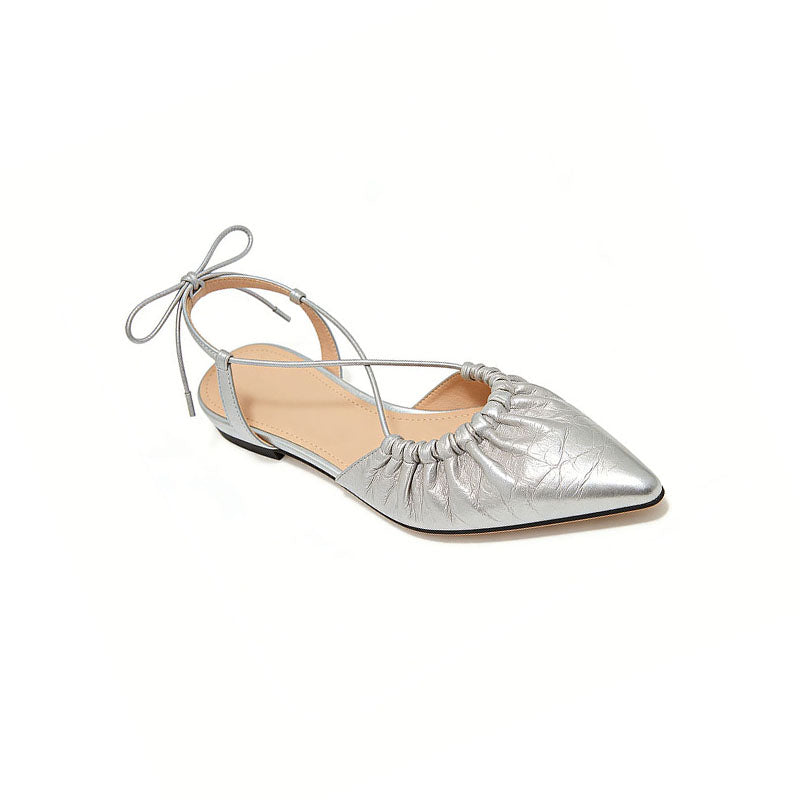 Elegant Temperament Pointed Toe Slingback Flats