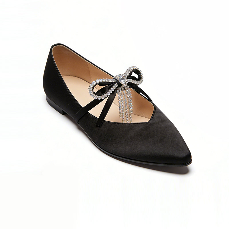 Luxury Glamorous Banquet Date Pointed Toe Ballet Flats