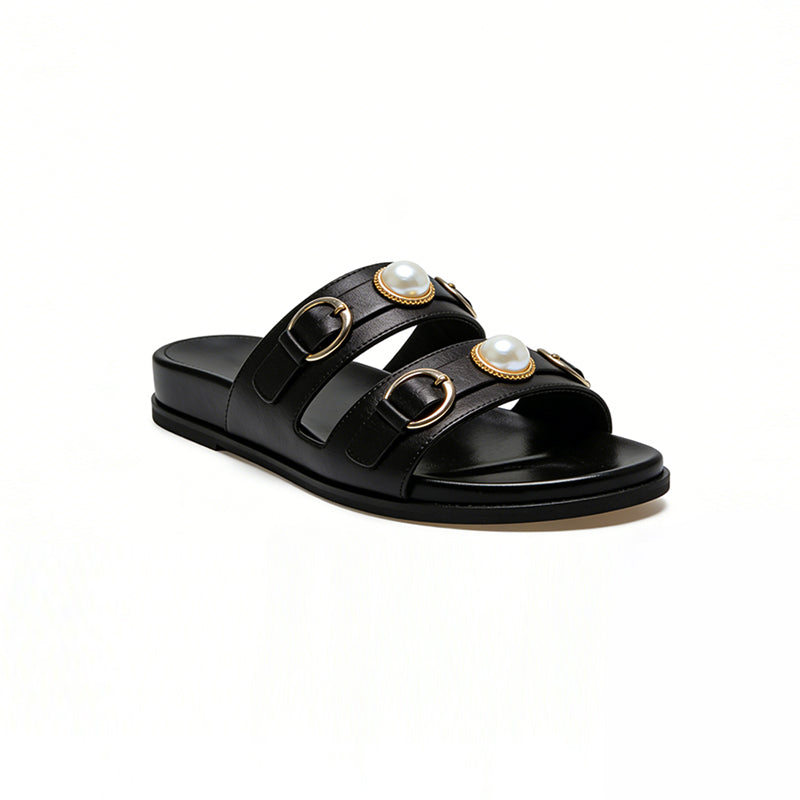 Double Strap Luxury Elegant Daily Street Versatile Women's Slippers