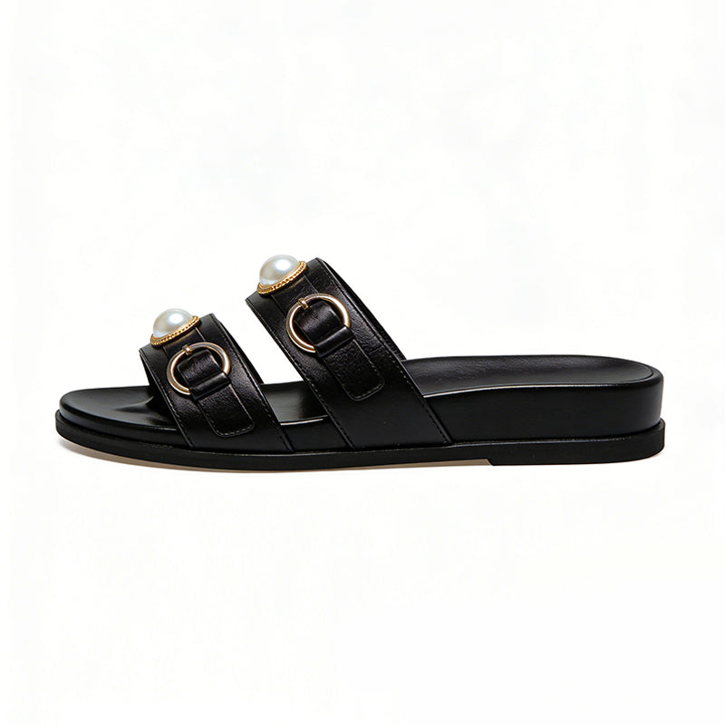 Double Strap Luxury Elegant Daily Street Versatile Women's Slippers