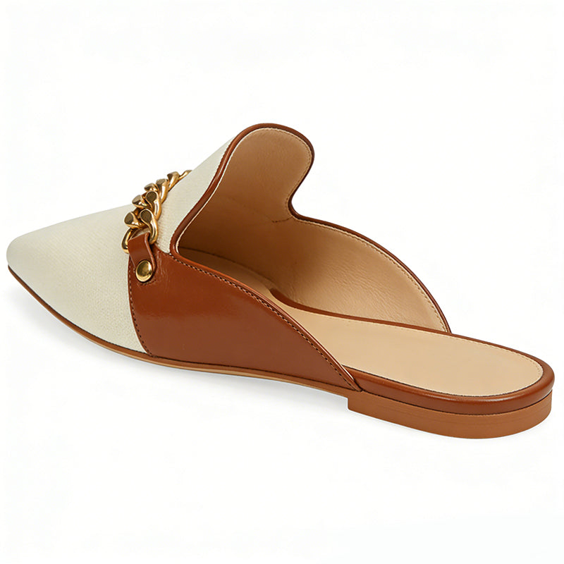 Color Block Retro Chic Commute Dating Exquisite Women's Slippers