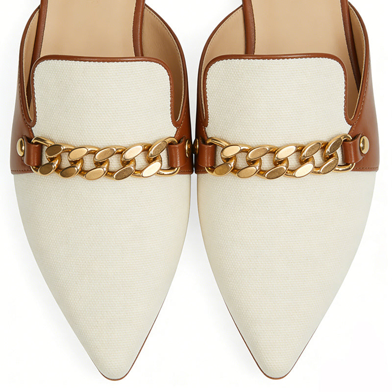 Color Block Retro Chic Commute Dating Exquisite Women's Slippers
