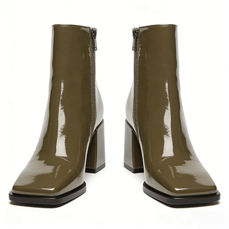 Sleek Chunky Heeled Women's Low Boots