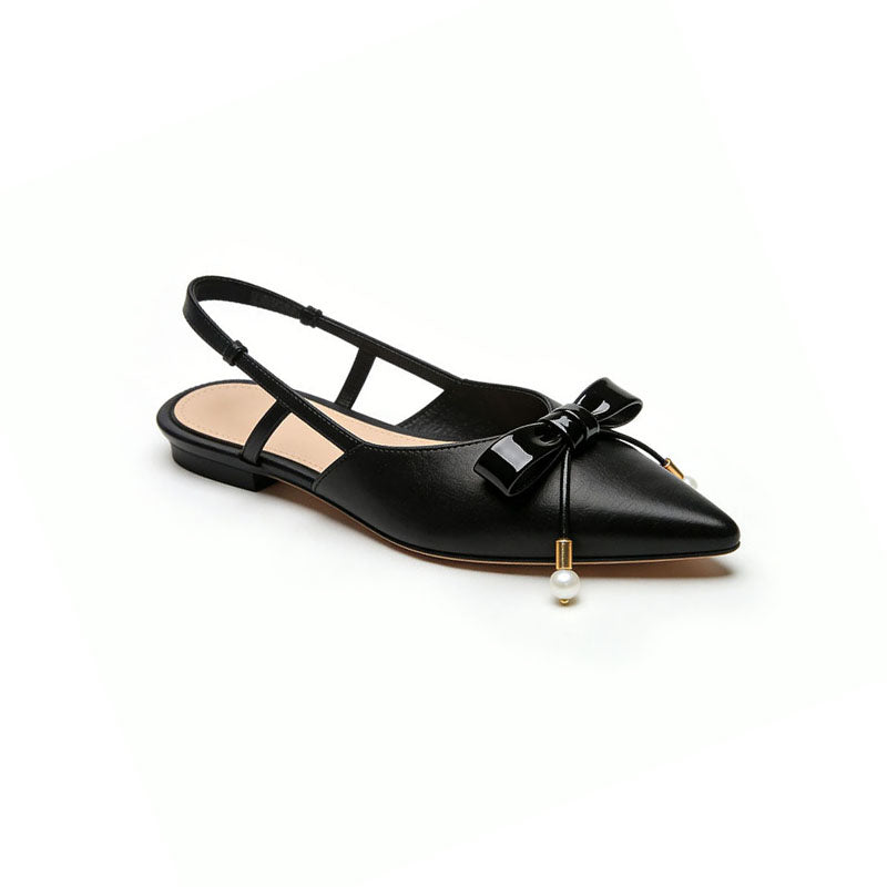 Classic Minimalist Style Pointed Toe Slingback Flats