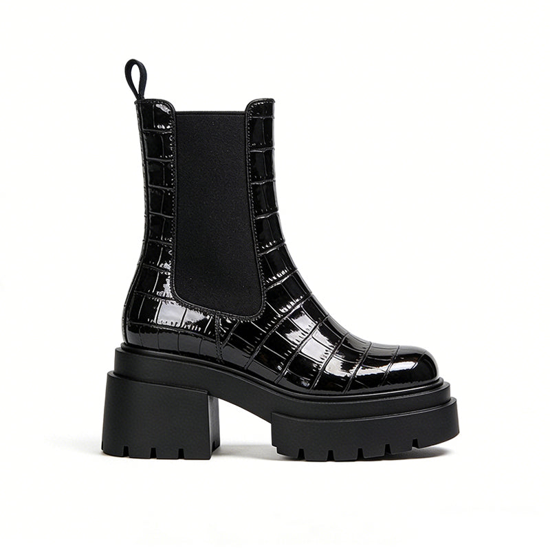 Fashionable Shiny Women's Ankle Boots
