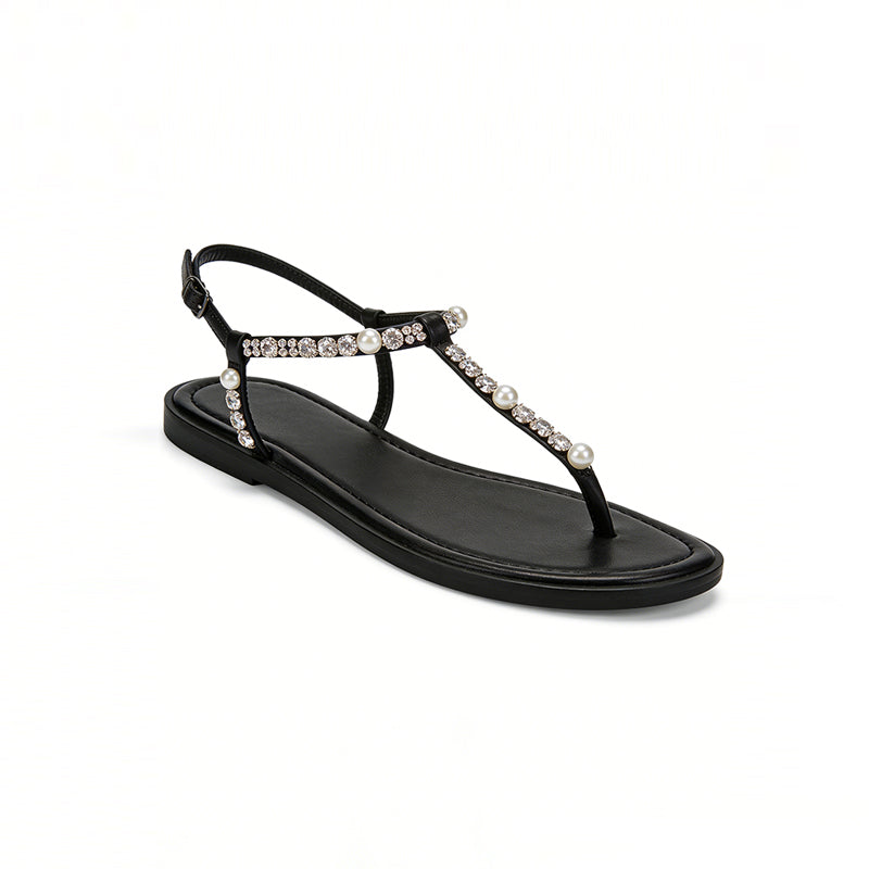 Flip Flop Sleek Exquisite Daily Street Square Toe Flat Sandals