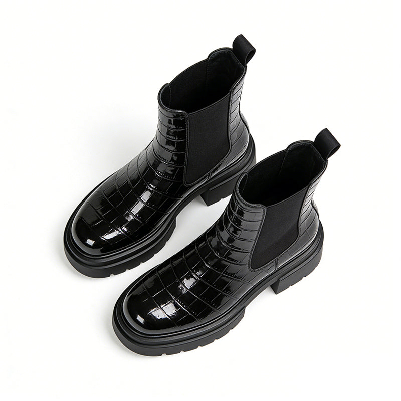 Fashionable Shiny Women's Ankle Boots