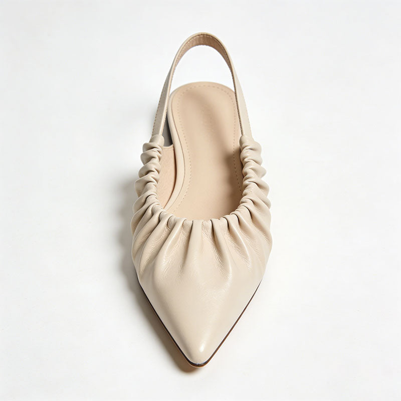 Gentle Atmosphere Pointed Toe Slingback Flats