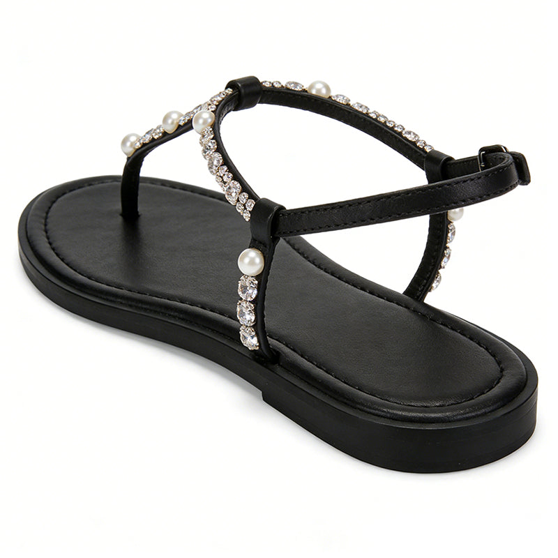 Flip Flop Sleek Exquisite Daily Street Square Toe Flat Sandals