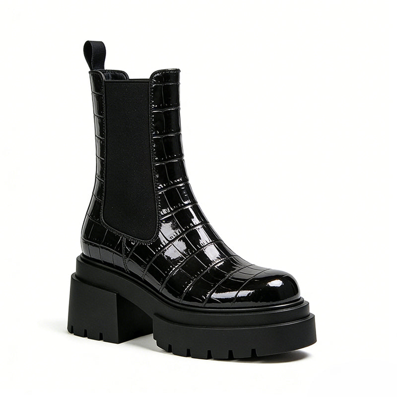 Fashionable Shiny Women's Ankle Boots