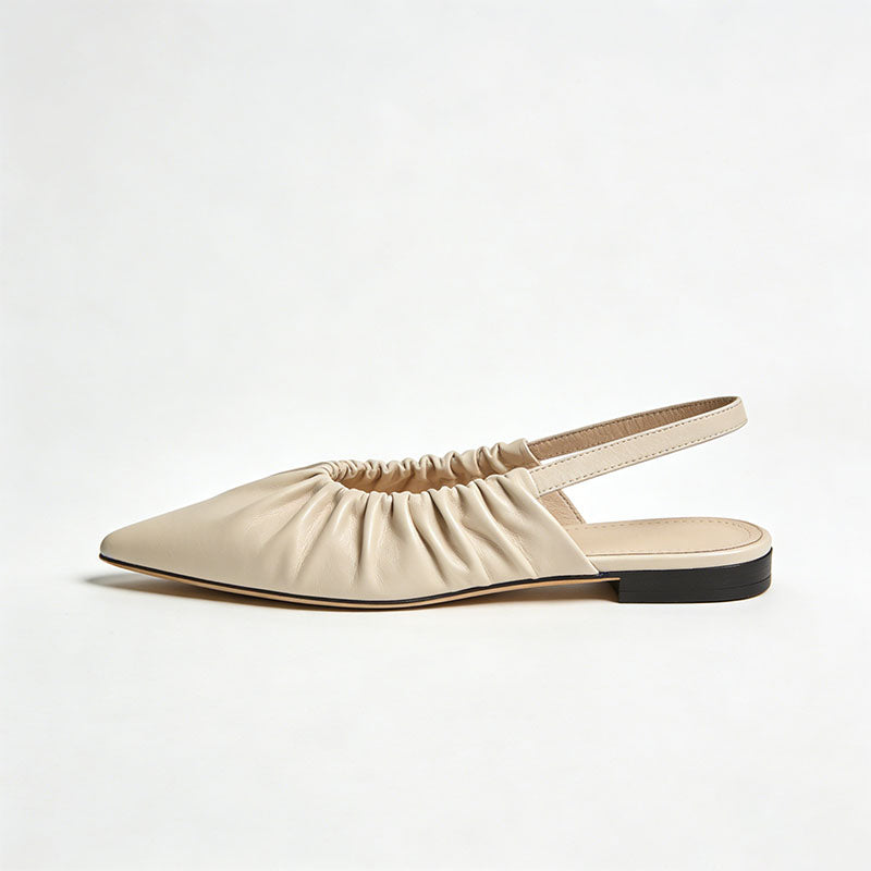 Gentle Atmosphere Pointed Toe Slingback Flats