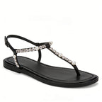 Flip Flop Sleek Exquisite Daily Street Square Toe Flat Sandals